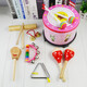 
Net Tong Qibei Children's Drum Toy Double-sided Drum Soldier Drummer Clapping Drummer Kinder Orff Percussion Instrument Kindergarten Baby Small Drum Large Snake Drum Cartoon Musical Instrument Pattern