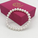 Drops of water form freshwater pearl bracelets, retractable elastic rope pearl bracelets, easy to wear and practical gifts, 7.3-8.3mm white pearls (Industry Specifications8-9mm)
