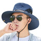 Shanta sun hat men's outdoor breathable large brim sun hat summer mountain climbing fisherman hat fishing hat sun hat khaki with random color sleeves