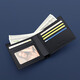Williampolo Paul Men's Wallet's Short Top Layer Cower Hide Wallet Card Sac intégré au cadeau de la fête des pères de la Saint-Valentin chinois pour papa, imprimé A-Style (Counter Gift Box)