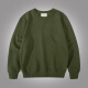 AKARMY spring and autumn new American retro Ami khaki sweatshirt men's casual trendy long-sleeved velvet round neck pullover top army green XL (160-170Jin [Jin equals 0.5 kg])
