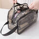 Bolsa de viaje Bolsa de almacenamiento Bolsa de almacenamiento Bolsa de lavado Bolsa y mujeres impermeables Viajes portátiles medianos grises negros (26 cm*15 cm*10 cm)