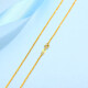 Zokai yellow 18K gold necklace twist hemp rope plain gold chain with chain versatile birthday gift X00595