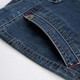 Jeep (JEEP) casual shorts men's denim straight loose multi-pocket work pants fashionable summer thin cropped pants 753 dark blue 36