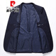 Pierre Cardin Suit Suit Men's Slim Suit Jacket Business Formal Suit Men's Professional Wear Groom and Groomsman Formal Knitted 605-Navy Blue Three-piece Suit (Suit + Vest + Pants) L 175 Recommended weight 115-130 Jin Jin equals 0.5 kg