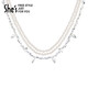 She s Qianzi Ice and Snow Secret Light Luxury Crafts Pearl Necklace Crystal Multi-Layered Necklace Clavicle Chain Birthday Gift Silver H0