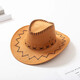 Xinhaorui Western Cowboy Hat Men and Women Spring and Summer Autumn Outdoor Travel Photos Sunshade Knight Hat Tibetan Big Edge Jazz Hat Deep Coffee
