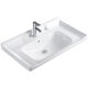 Bathroom integrated ceramic cabinet and basin countertop semi-embedded household washbasin bathroom washbasin 80*47 single basin horn basin