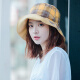 Langyue sun hat women's foldable sun hat double-sided plaid fisherman hat fashion casual hat LPMZ193310 yellow