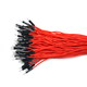 Throwing stones 1P rehearsal DuPont wire 26AWG silicone insulated wire High temperature resistant electronic wire Experimental supplies 100 wires in a bundle 20cm wire length 100 wires/item Red 30cm male to female