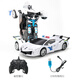 
JJRIC Children's Day gift remote control car deformation robot boy toys 3-6 years old children 4-5 years old Rambo-transformed robot [blue model]