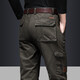 JP Men's work pants multi-pocket loose straight outdoor water washing casual pants 9922 Military green 33-waist circumference 2 feet 55-(suitable for 140-150Jin[Jin equals 0.5 kg])