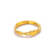Duchen 18k gold ring women's new 18k gold love chain terms 3d hard gold opening adjustable 999 gold element gold finger