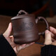 Centenary Liyong Yixing purple sand cover cup pure handmade original mineral purple mud bamboo fun cup Kung Fu tea set office household tea cup