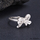 Kaibaolou Pt950 platinum ring for women, bow live platinum ring for women, every moment 3.96g 1#