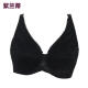 KMKA Purple Lan Underwear SW7373 Bra Side-close Adjustable Thin Cup Large Bra Black 80D