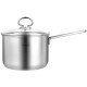 Momscook stainless steel milk pot collection non-stick pot baby food supplement pot 304 baby small soup pot milk pot small milk soup pot 18*12cm restaurant pot (JA1812D)