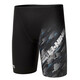 Li Ning (LI-NING) swimming trunks men's professional swimming trunks and swimming cap set adult hot spring large size swimsuit 83-05 black gray XXL