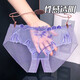 Yan Beiwei's sexy underwear high-end lace open crotch revealing underwear thong couple exciting dating robe 8 838 bean green M