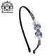 Royal sasa royal salsa hair accessories Japanese and Korean version of headband headband hairpin head flower artificial crystal silk satin flower ornaments elegant blue 607017