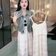 
WVIRTJE long dress with high-end latest style this year's popular denim vest lace suspender suit for women's summer high-end denim vest 694# [high-quality version] L[recommended 105-120Jin[Jin equals 0.5 kg]]