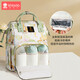Xin'andai Mummy Bag Baby Travel Backpack Multifunctional Large Capacity Fashionable Lightweight Convenient Portable Mom Bag Upgraded Green Xunlu [Waterproof and Anti-fouling Large Capacity]