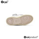 
Ocai RETRO large bread shoes retro dad thick sole couple white shoes national trend sports skateboard shoes men and women retro white 40