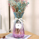 Shengshi Taibao glass vase vase dry flower gypsophila simulation flower container living room decoration ornaments blue and purple gradient 22cm