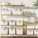 Baishengniu sundries storage box home wardrobe clothes storage box toy snack storage box plastic storage basket storage box high style medium size