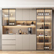 Hongtong Lacteur haut armoire intégrée Mur Léger Luxury Home Living Room Wine Cabinet Restauration à thé Armoire de rangement Cuisine Style 14280 * 40 * 220 Livraison à la maison +