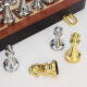 Sangshu Metall-Schach-Set Holzklapper Schachbrett Kinder Bildungswettbewerb Spezial High-End-Schachschach Gold + Bright Color 6625 (klein) König der Höhe 6,7 cm