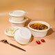 Baichunbao Verpackungsbox Biologisch abbaubare Einweg-Lunchbox Maisstärke-Basis-Verpackungsbox Haushaltsbilder Box Mikrowavierbares biologisch abbaubares Quadrat 1050 ml*20 Sets