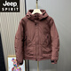 JEEP SPIRIT Casual Cotton Clothes Men's Winter New Outdoor Padded Jacket Loose Fashionable Hooded Workwear Jacket Thickened Cotton Jacket Black XL