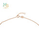 Chow Sang Sang 18K rose gold Yong series star-shaped color gold pendant necklace for women 91600N 45 cm