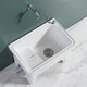 Lujies ceramic large mop pool with washboard mop pool washing floor mop trough handle basin balcony bathroom household side row pier 106-Taiwan controlled drain