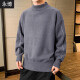 Yongbo Sweater Men's Knitted Sweater Men's Season Thickened Half Turtle Collar Large Size Men's Sweater 2023 New Trendy Versatile and Handsome SS-809 Mist Blue XL (Recommended 120-135 Jin [Jin equals 0.5 kg] or so)