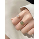 Mr. Ouyang's 2025 new Hetian jade sugar cube ring for women niche design style jade versatile fashionable personality ring A2445-1 sugar cube ring (smoke purple) A24-107 opening adjustable
