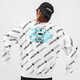 Jugar a la niebla sudadera para hombres y mujeres Fashion Brand 2021 Autumn and Winter New Producting Lightning Panda impresa casual Capelle suelto de manga larga pareja de gran tamaño sudadera redonda de cuello redonda de hombres 12044 blanco xl