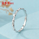 Jin Duoxi Pt950 platinum ring women's bamboo tail finger ring simple and exquisite platinum little finger ring New Year gift for girlfriend No. 16 bamboo ring 1.6-1.7 grams