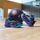 Anta Windhöhle 丨 Kinderschuhe Kinderbasketballschuhe Herren Kinderschuhe 2025 Neues Sommertraining 3-6 Jahre alte praktische Sportschuhe [Windhöhle] Schwarz/Gras lila/Chlorblau 9901-3 Größe 31