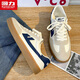 Krieger (Krieger) Herrenschuhe vielseitige Leinwandschuhe Herren atmungsbezogene lässige Schuhe Herren G483MJ Reis/Grau/Dunkelblau 40