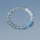 MARDOTG white crystal bracelet for women, aquamarine Pixiu crystal bracelet jewelry for girlfriend, 8MM bead diameter