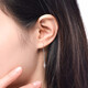 Yuan Shengfu's new PT950 fashionable shiny water drop platinum ear hooks fashionable platinum earrings 2.57g