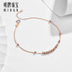 Ming Brand Jewelry 18K Gold Ball Bead Bracelet Rose Gold Luckyball Women's Plain Chain Simple Bracelet CSK0086 Pricing Approximately 16+2 cm Approximately 0.58-0.66 g