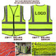 Construction site cycling sanitation traffic protective clothing printed with logo fluorescent yellow safety reflective vest customized fruit green XL