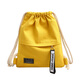 Qianxiao Pocket Draw String -Rucksack für Männer und Frauen Grundschule Schoolbag Leichte Sport -Leinwand -Rucksacktasche Tutoring -Tasche 1289 Schwarz