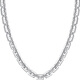 Miss JuJu pt950 platinum necklace men's platinum necklace domineering airtight card base shows a thick square chain car flower version 41-43g long 57-59cm thick about 3.5mm