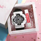 
Park Ri watch student junior high school female ins style internet celebrity simple electronic watch Harajuku sports fresh 918 transparent purple 692-43 watch + battery