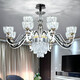 
Erqi 2025 new lamps modern simple household atmospheric light luxury bedroom Nordic creative living room chandeliers 825-6 heads (three colors to change light)