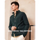 卓凡尼·华伦天奴（GIOVANNI VALENTINO）春秋季高端男士针织衫圆领长袖线衫商务休闲毛线衣开衫 深绿 M